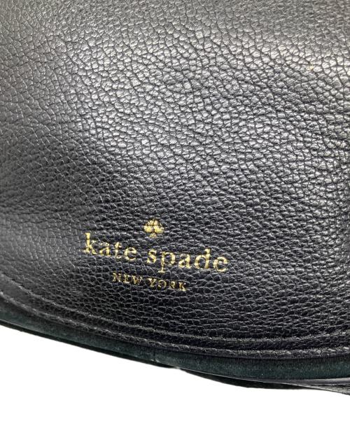 Kate Spade（ケイトスペード）Kate Spade (ケイトスペード) レザーショルダーバッグ ブラック ブラックの古着・服飾アイテム