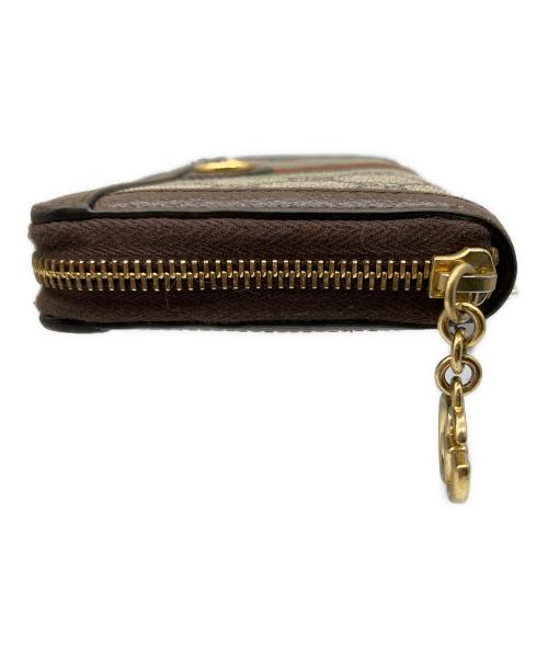 GUCCI（グッチ）GUCCI (グッチ) ジップアラウンドウォレット オフィディア ブラウン×ベージュの古着・服飾アイテム