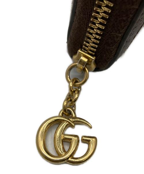 GUCCI（グッチ）GUCCI (グッチ) ジップアラウンドウォレット オフィディア ブラウン×ベージュの古着・服飾アイテム
