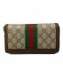 GUCCI（グッチ）の古着「ジップアラウンドウォレット オフィディア」｜ブラウン×ベージュ