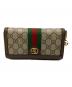 GUCCI (グッチ) ジップアラウンドウォレット オフィディア ブラウン×ベージュ：40000円