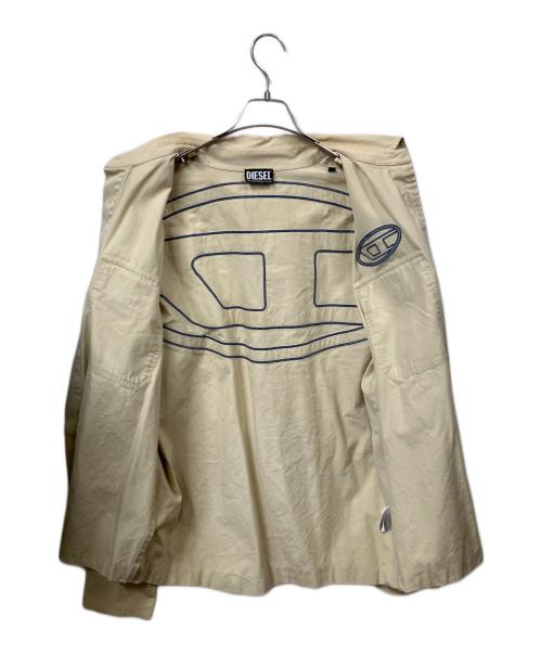 DIESEL（ディーゼル）DIESEL (ディーゼル) オーバルDロゴ刺繍シャツ カーキ サイズ:Lの古着・服飾アイテム