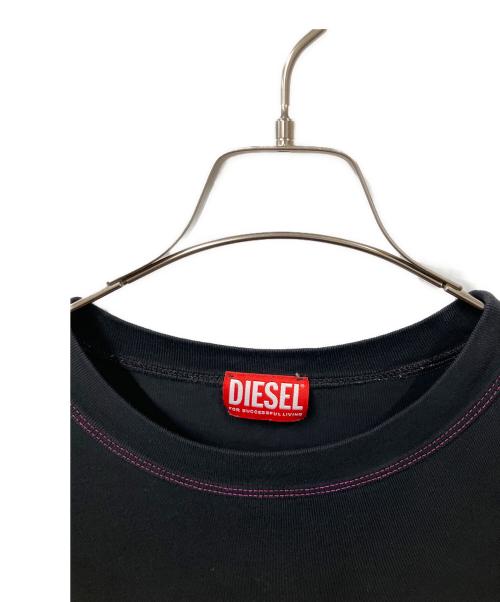 DIESEL（ディーゼル）DIESEL (ディーゼル) 長袖カットソー ブラック ブラック サイズ:XLの古着・服飾アイテム
