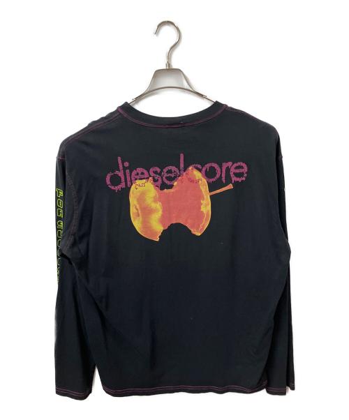 DIESEL（ディーゼル）DIESEL (ディーゼル) 長袖カットソー ブラック ブラック サイズ:XLの古着・服飾アイテム
