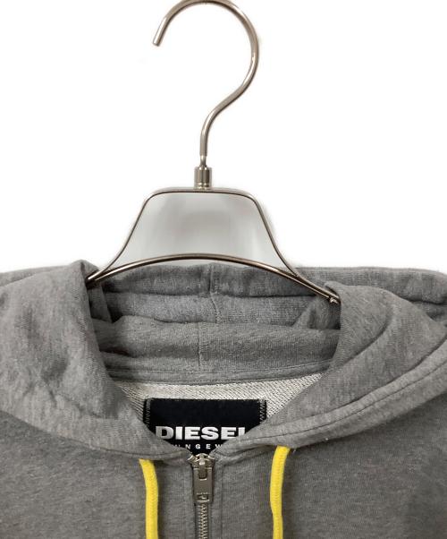 DIESEL（ディーゼル）DIESEL (ディーゼル) サイドラインジップパーカー　グレー グレー サイズ:Ｌの古着・服飾アイテム