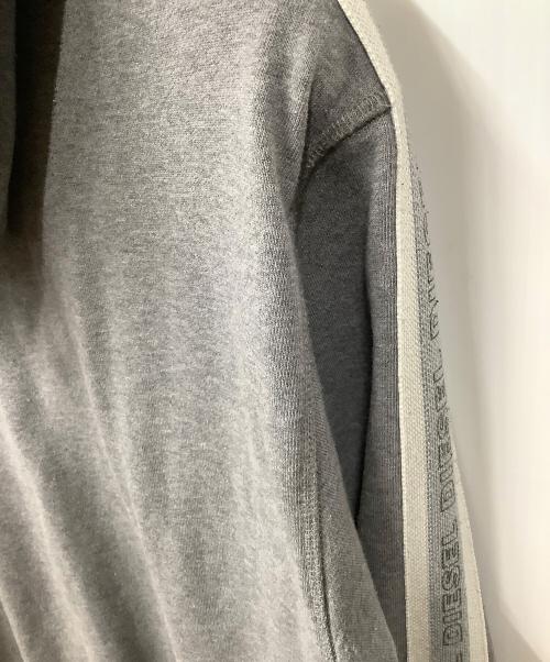 DIESEL（ディーゼル）DIESEL (ディーゼル) サイドラインジップパーカー　グレー グレー サイズ:Ｌの古着・服飾アイテム