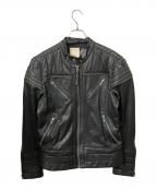 DIESELディーゼル）の古着「レザージャケット」｜ブラック