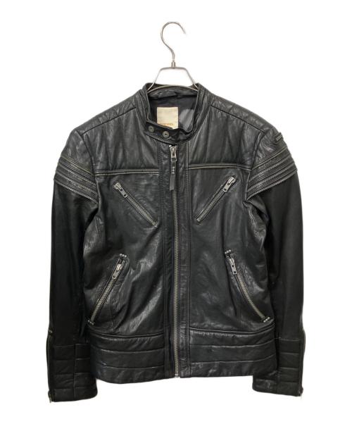 DIESEL（ディーゼル）DIESEL (ディーゼル) レザージャケット ブラック サイズ:Ｍの古着・服飾アイテム