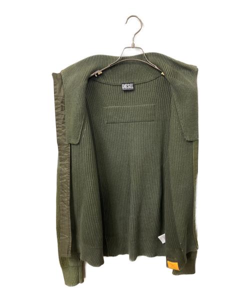 DIESEL（ディーゼル）DIESEL (ディーゼル) ドライバーズニット グリーン サイズ:Mの古着・服飾アイテム