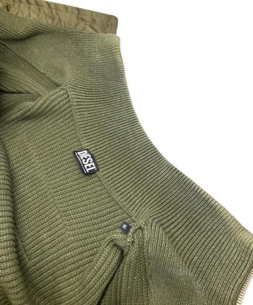 DIESEL（ディーゼル）DIESEL (ディーゼル) ドライバーズニット グリーン サイズ:Mの古着・服飾アイテム