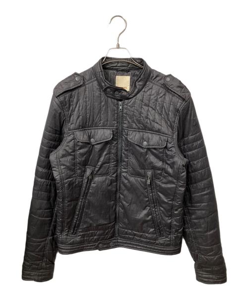DIESEL（ディーゼル）DIESEL (ディーゼル) 中綿ジャケット ブラック グレー サイズ:Lの古着・服飾アイテム