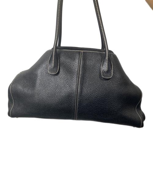 TOD'S（トッズ）TOD'S (トッズ) レザートートバッグ ブラック ブラックの古着・服飾アイテム