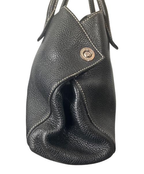 TOD'S（トッズ）TOD'S (トッズ) レザートートバッグ ブラック ブラックの古着・服飾アイテム
