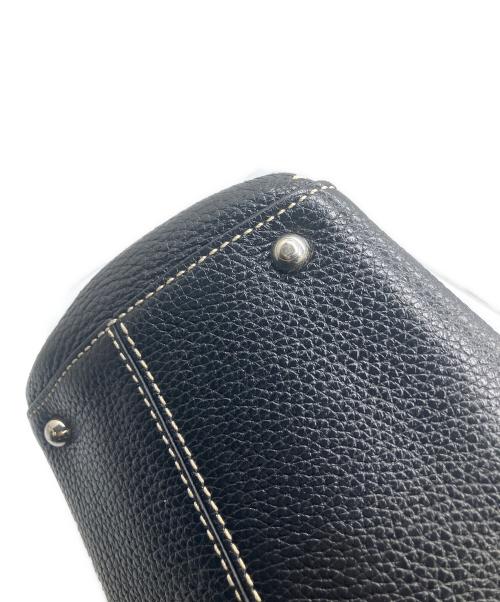 TOD'S（トッズ）TOD'S (トッズ) レザートートバッグ ブラック ブラックの古着・服飾アイテム