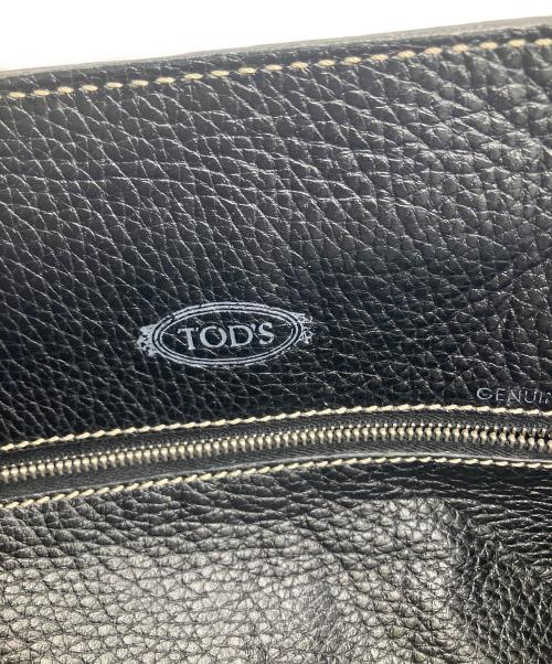 TOD'S（トッズ）TOD'S (トッズ) レザートートバッグ ブラック ブラックの古着・服飾アイテム