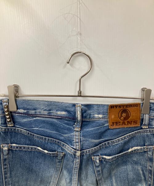Hysteric Glamour（ヒステリックグラマー）Hysteric Glamour (ヒステリックグラマー) クラッシュデニムパンツ ネイビー インディゴ サイズ:ＸＳの古着・服飾アイテム