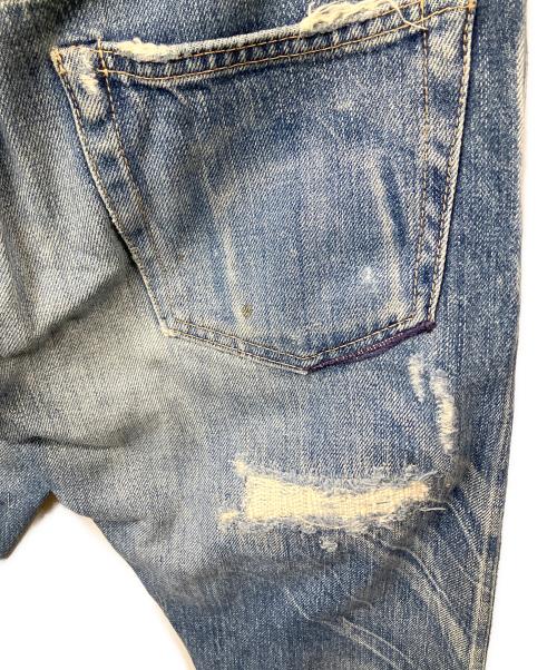 Hysteric Glamour（ヒステリックグラマー）Hysteric Glamour (ヒステリックグラマー) クラッシュデニムパンツ ネイビー インディゴ サイズ:ＸＳの古着・服飾アイテム