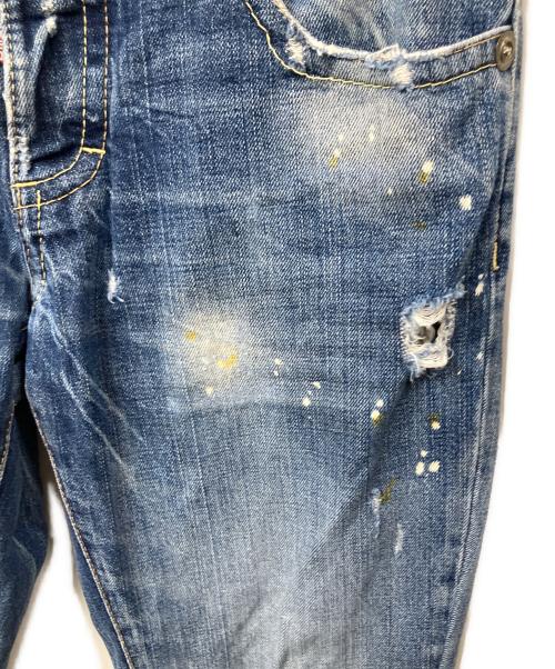 DSQUARED2（ディースクエアード）DSQUARED2 (ディースクエアード) クラッシュデニム インディゴ インディゴ サイズ:44の古着・服飾アイテム