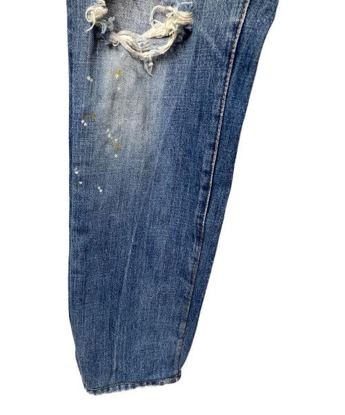 DSQUARED2（ディースクエアード）DSQUARED2 (ディースクエアード) クラッシュデニム インディゴ インディゴ サイズ:44の古着・服飾アイテム