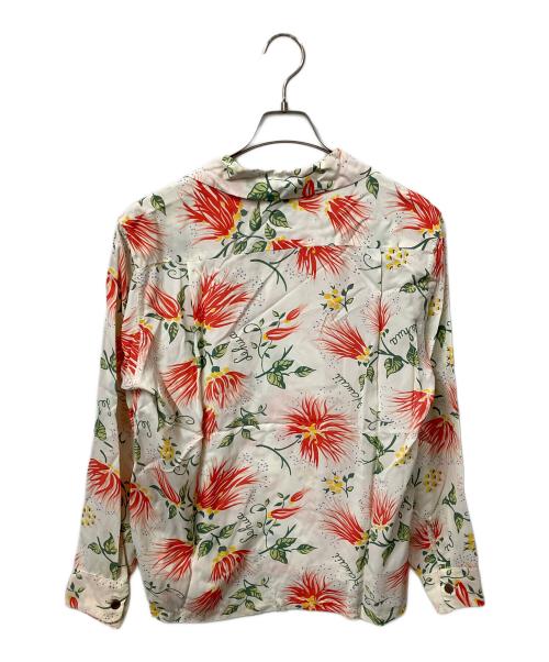 Sun Surf（サンサーフ）Sun Surf (サンサーフ) 長袖シャツ ホワイト×レッド サイズ:Sの古着・服飾アイテム