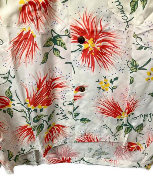 Sun Surf（サンサーフ）Sun Surf (サンサーフ) 長袖シャツ ホワイト×レッド サイズ:Sの古着・服飾アイテム