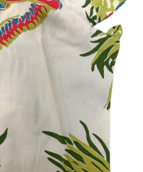Sun Surf（サンサーフ）Sun Surf (サンサーフ) 長袖シャツ ホワイト×グリーン サイズ:Sの古着・服飾アイテム