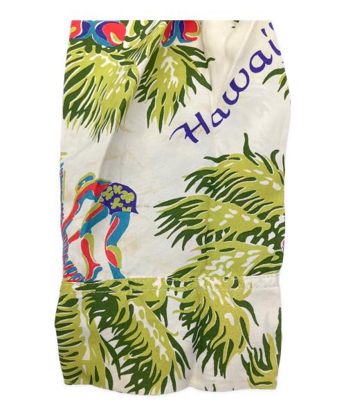 Sun Surf（サンサーフ）Sun Surf (サンサーフ) 長袖シャツ ホワイト×グリーン サイズ:Sの古着・服飾アイテム