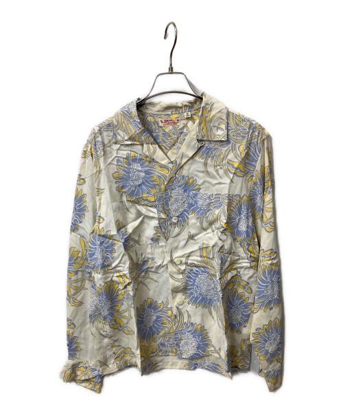 Sun Surf（サンサーフ）Sun Surf (サンサーフ) 長袖シャツ ホワイト×ネイビー サイズ:Sの古着・服飾アイテム