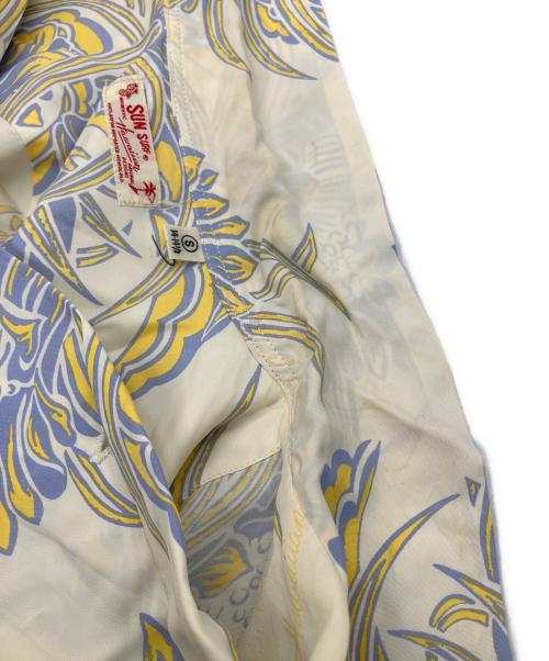 Sun Surf（サンサーフ）Sun Surf (サンサーフ) 長袖シャツ ホワイト×ネイビー サイズ:Sの古着・服飾アイテム