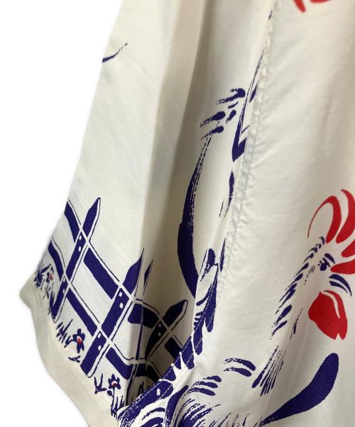 Sun Surf（サンサーフ）Sun Surf (サンサーフ) 半袖シャツ ROOSTER ２００９年モデル ホワイト×ネイビー サイズ:sの古着・服飾アイテム