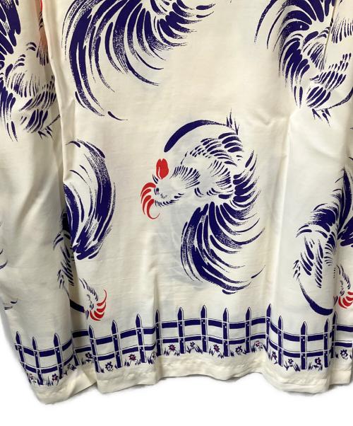 Sun Surf（サンサーフ）Sun Surf (サンサーフ) 半袖シャツ ROOSTER ２００９年モデル ホワイト×ネイビー サイズ:sの古着・服飾アイテム
