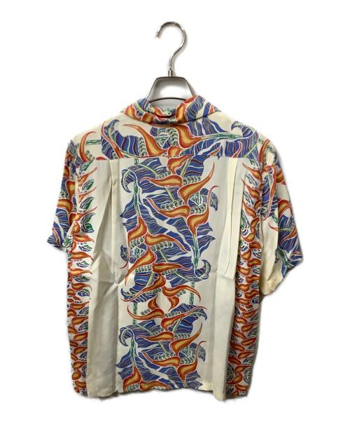 Sun Surf（サンサーフ）Sun Surf (サンサーフ) アロハシャツ HANGING HELICONIA ２００６年モデル ホワイト×ネイビー サイズ:Sの古着・服飾アイテム