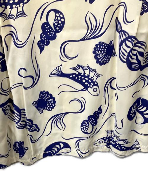 Sun Surf（サンサーフ）Sun Surf (サンサーフ) アロハシャツ CASTING NET 2008年モデル ホワイト サイズ:Sの古着・服飾アイテム