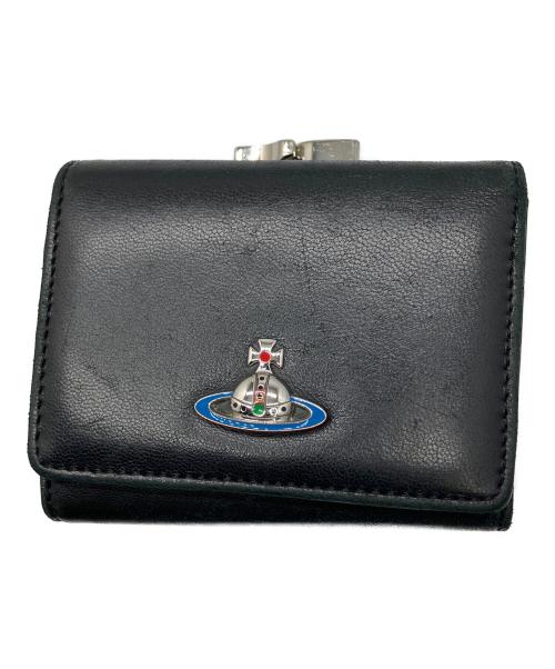Vivienne Westwood（ヴィヴィアンウエストウッド）Vivienne Westwood (ヴィヴィアンウエストウッド) ナッパ 3つ折り財布 ブラック ブラックの古着・服飾アイテム