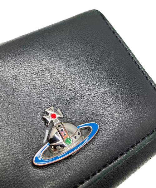 Vivienne Westwood（ヴィヴィアンウエストウッド）Vivienne Westwood (ヴィヴィアンウエストウッド) ナッパ 3つ折り財布 ブラック ブラックの古着・服飾アイテム