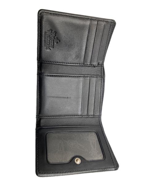 Vivienne Westwood（ヴィヴィアンウエストウッド）Vivienne Westwood (ヴィヴィアンウエストウッド) ナッパ 3つ折り財布 ブラック ブラックの古着・服飾アイテム