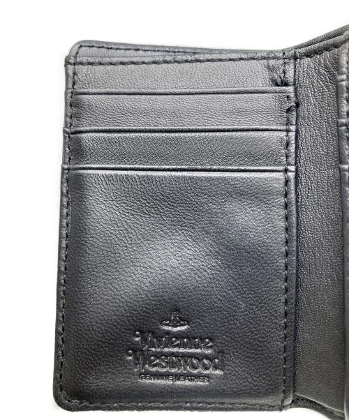 Vivienne Westwood（ヴィヴィアンウエストウッド）Vivienne Westwood (ヴィヴィアンウエストウッド) ナッパ 3つ折り財布 ブラック ブラックの古着・服飾アイテム