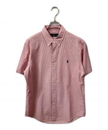 RALPH LAUREN（ラルフローレン）の古着「半袖シャツ ストライプ　レッド×ホワイト」｜レッド