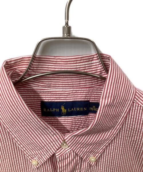 RALPH LAUREN（ラルフローレン）RALPH LAUREN (ラルフローレン) 半袖シャツ ストライプ　レッド×ホワイト レッド サイズ:Mの古着・服飾アイテム