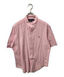 RALPH LAUREN（ラルフローレン）の古着「半袖シャツ ピンク×ホワイト ストライプ」｜ピンク×ホワイト