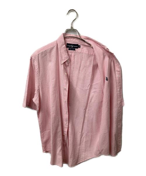 RALPH LAUREN（ラルフローレン）RALPH LAUREN (ラルフローレン) 半袖シャツ ピンク×ホワイト ストライプ ピンク×ホワイト サイズ:105cmの古着・服飾アイテム