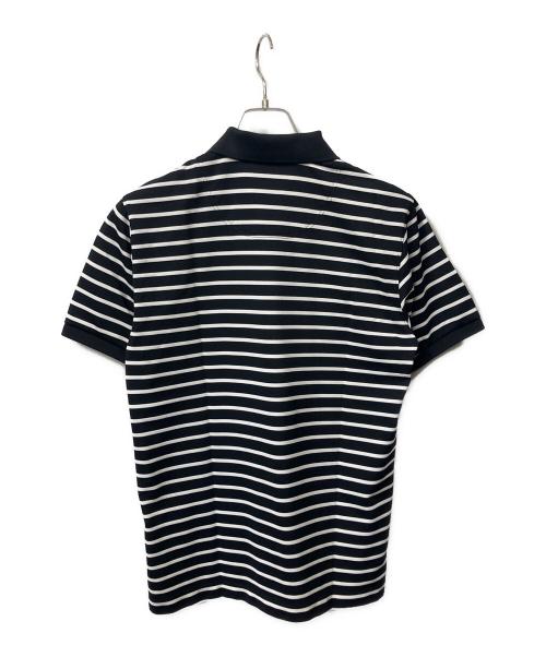 BURBERRY GOLF（バーバリーゴルフ）BURBERRY GOLF (バーバリーゴルフ) ポロシャツ ブラック×ホワイト サイズ:2の古着・服飾アイテム