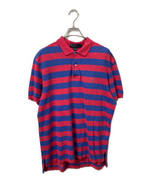 POLO RALPH LAUREN（ポロ・ラルフローレン）POLO RALPH LAUREN (ポロ・ラルフローレン) ポロシャツ レッド×ネイビー サイズ:Lの古着・服飾アイテム