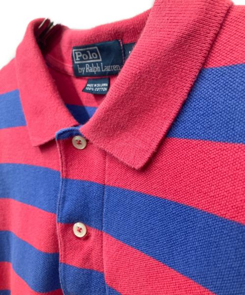 POLO RALPH LAUREN（ポロ・ラルフローレン）POLO RALPH LAUREN (ポロ・ラルフローレン) ポロシャツ レッド×ネイビー サイズ:Lの古着・服飾アイテム