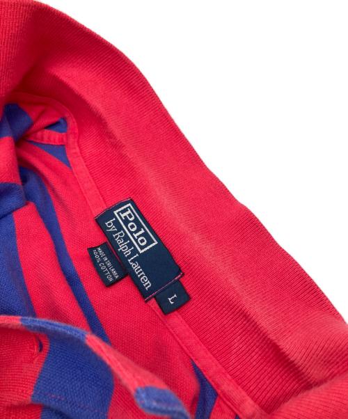 POLO RALPH LAUREN（ポロ・ラルフローレン）POLO RALPH LAUREN (ポロ・ラルフローレン) ポロシャツ レッド×ネイビー サイズ:Lの古着・服飾アイテム