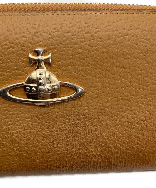 Vivienne Westwood（ヴィヴィアンウエストウッド）Vivienne Westwood (ヴィヴィアンウエストウッド) ラウンドファスナー財布 ブラウン ベージュの古着・服飾アイテム