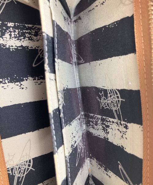 Vivienne Westwood（ヴィヴィアンウエストウッド）Vivienne Westwood (ヴィヴィアンウエストウッド) ラウンドファスナー財布 ブラウン ベージュの古着・服飾アイテム