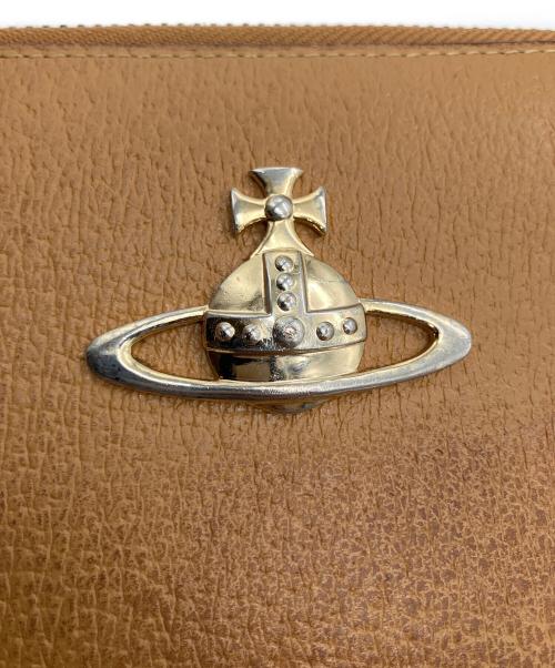Vivienne Westwood（ヴィヴィアンウエストウッド）Vivienne Westwood (ヴィヴィアンウエストウッド) ラウンドファスナー財布 ブラウン ベージュの古着・服飾アイテム