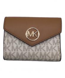 MICHAEL KORS（マイケルコース）の古着「ライフォールド ミディアム ウォレット」｜ベージュ