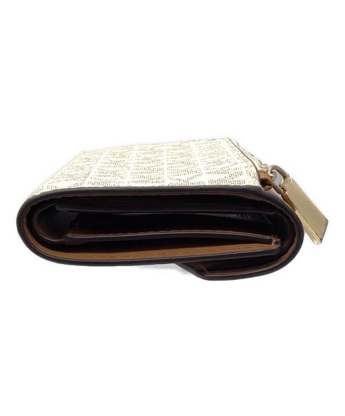MICHAEL KORS（マイケルコース）MICHAEL KORS (マイケルコース) ライフォールド ミディアム ウォレット ベージュの古着・服飾アイテム